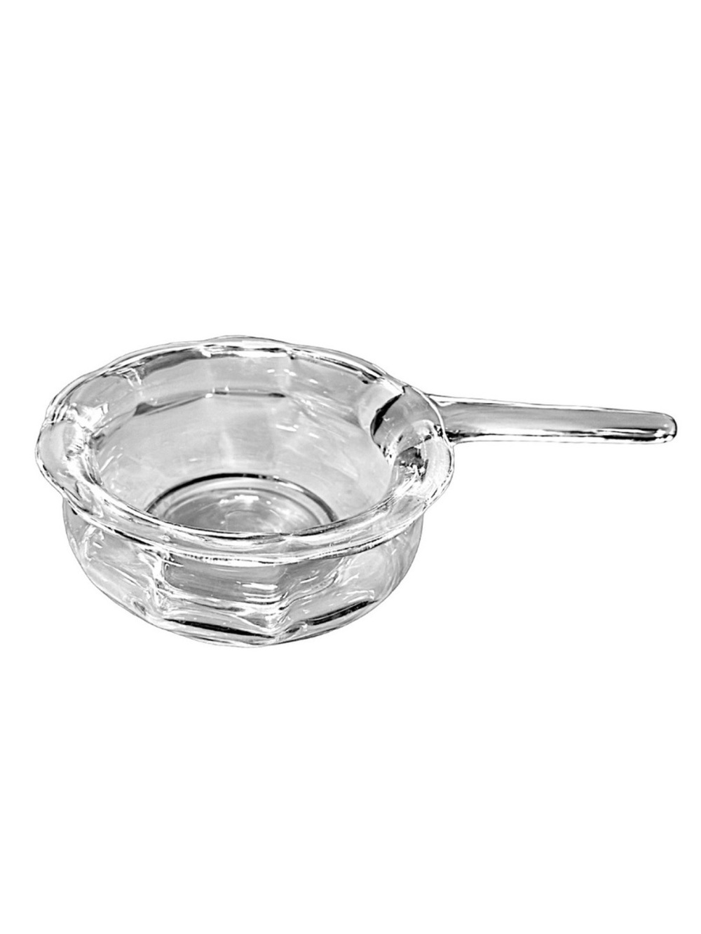 Vintage Clear Glass Saucepan 11” Stovetop Kitchen Rare